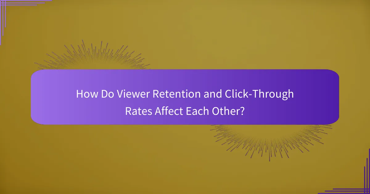 How Do Viewer Retention and Click-Through Rates Affect Each Other?