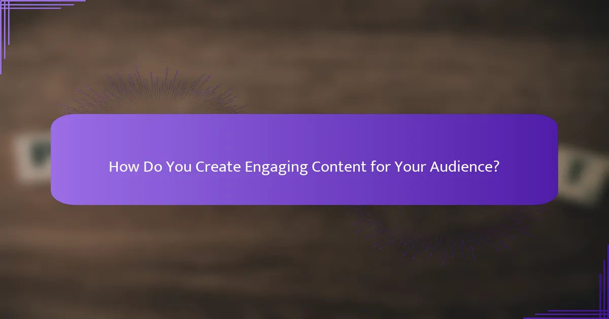 How Do You Create Engaging Content for Your Audience?