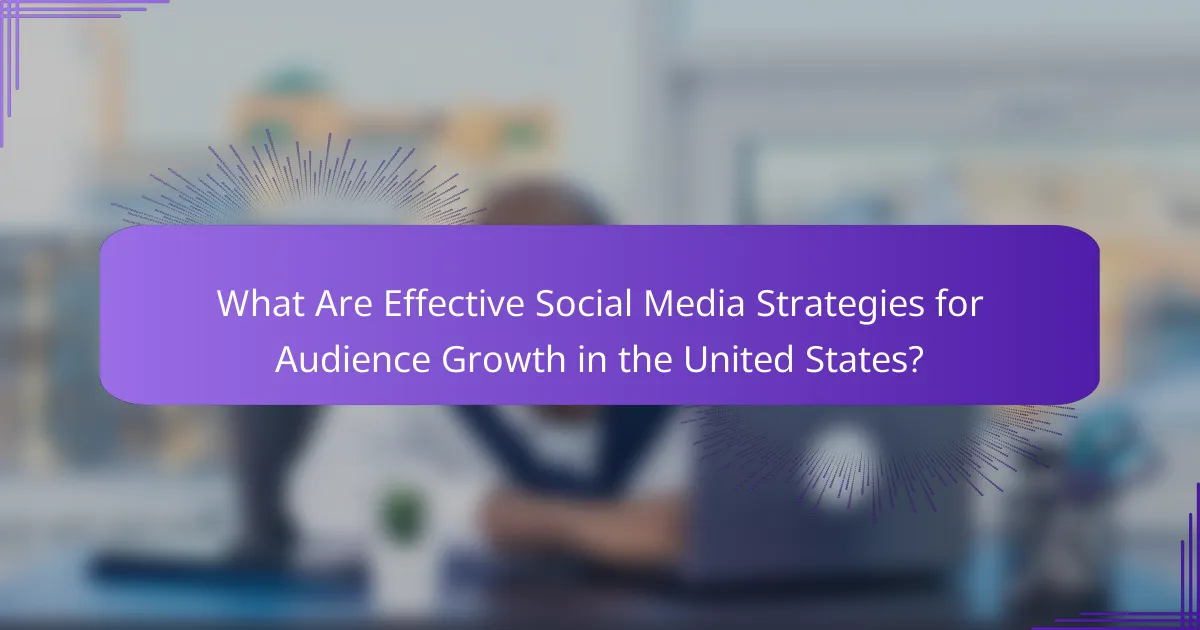 What Are Effective Social Media Strategies for Audience Growth in the United States?