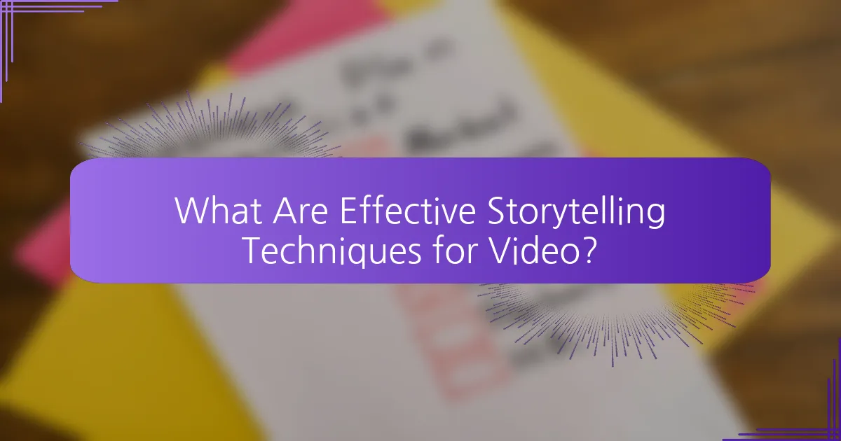 What Are Effective Storytelling Techniques for Video?