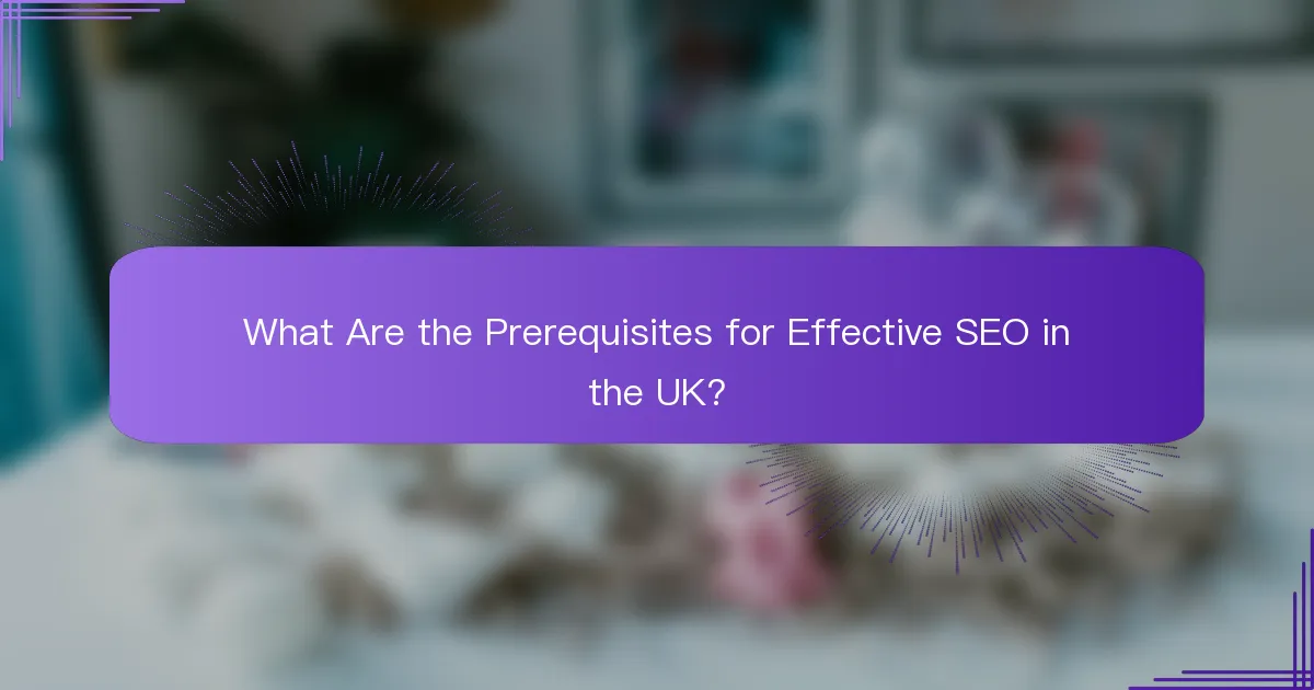 What Are the Prerequisites for Effective SEO in the UK?