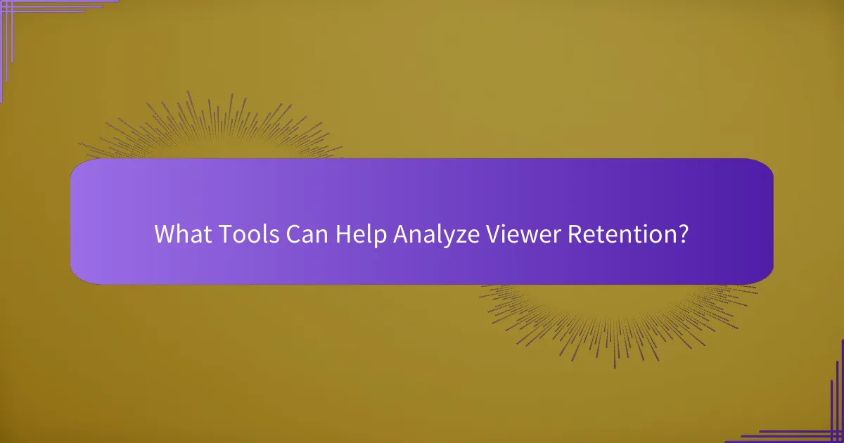 What Tools Can Help Analyze Viewer Retention?